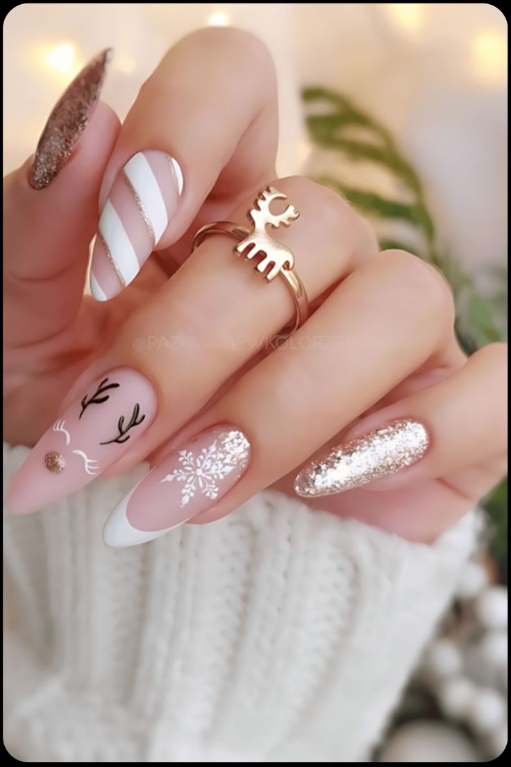 Elegant Short Christmas Nail Ideas for a Clean and Festive Look