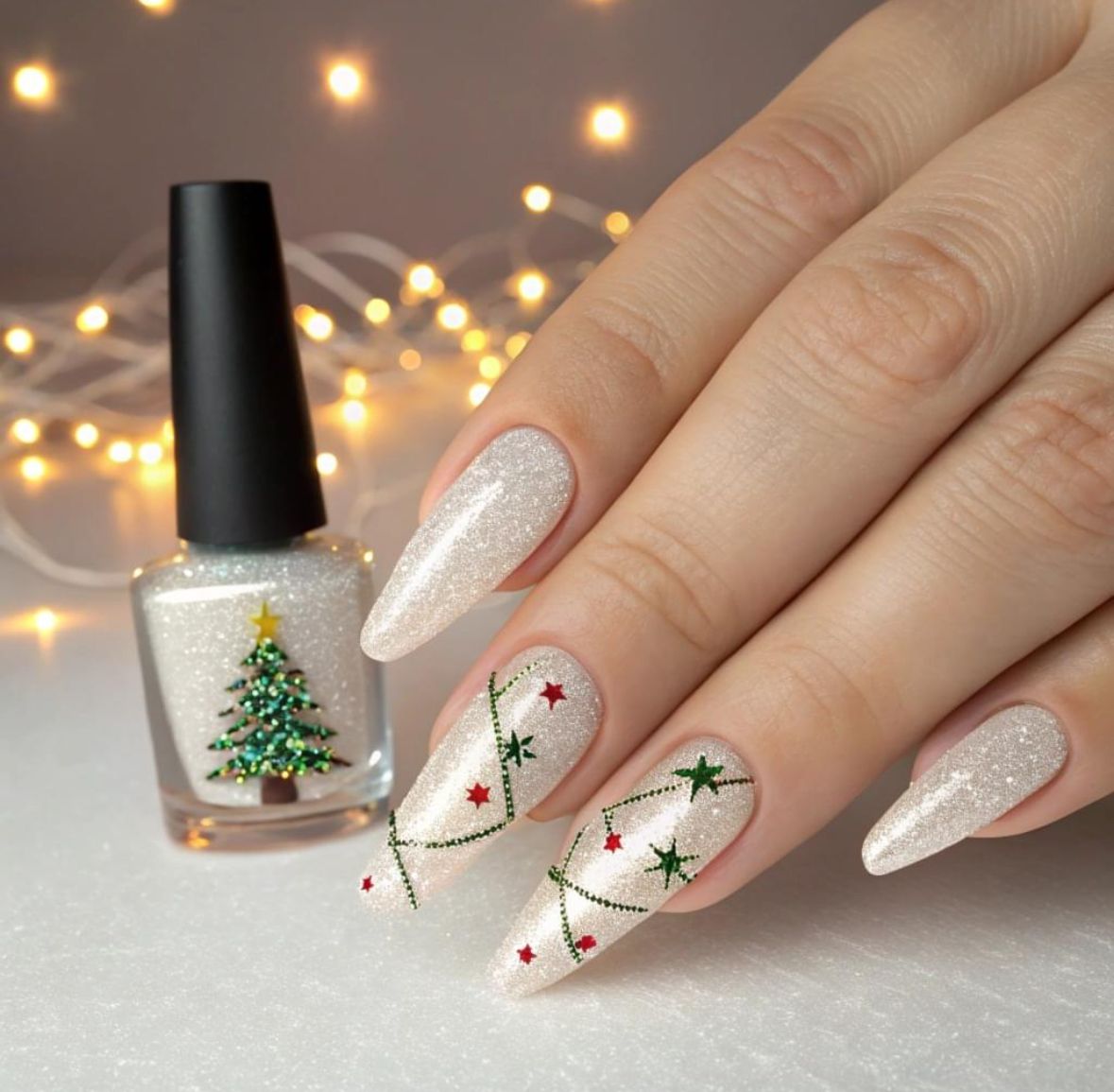 Stunning Trendy Christmas Tree Nail Ideas